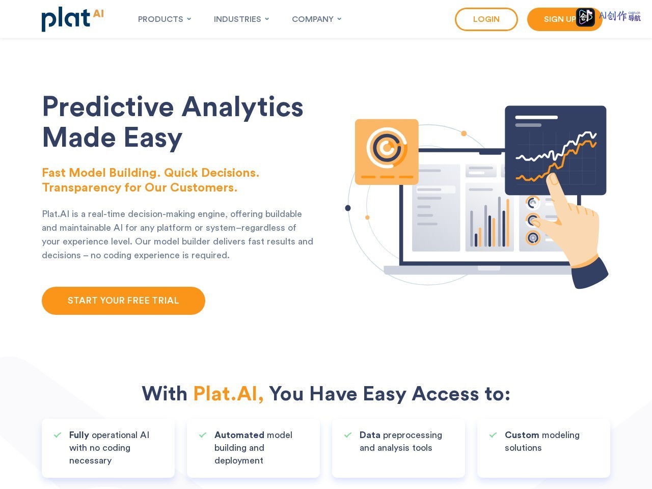 Plat.AI 网站截图