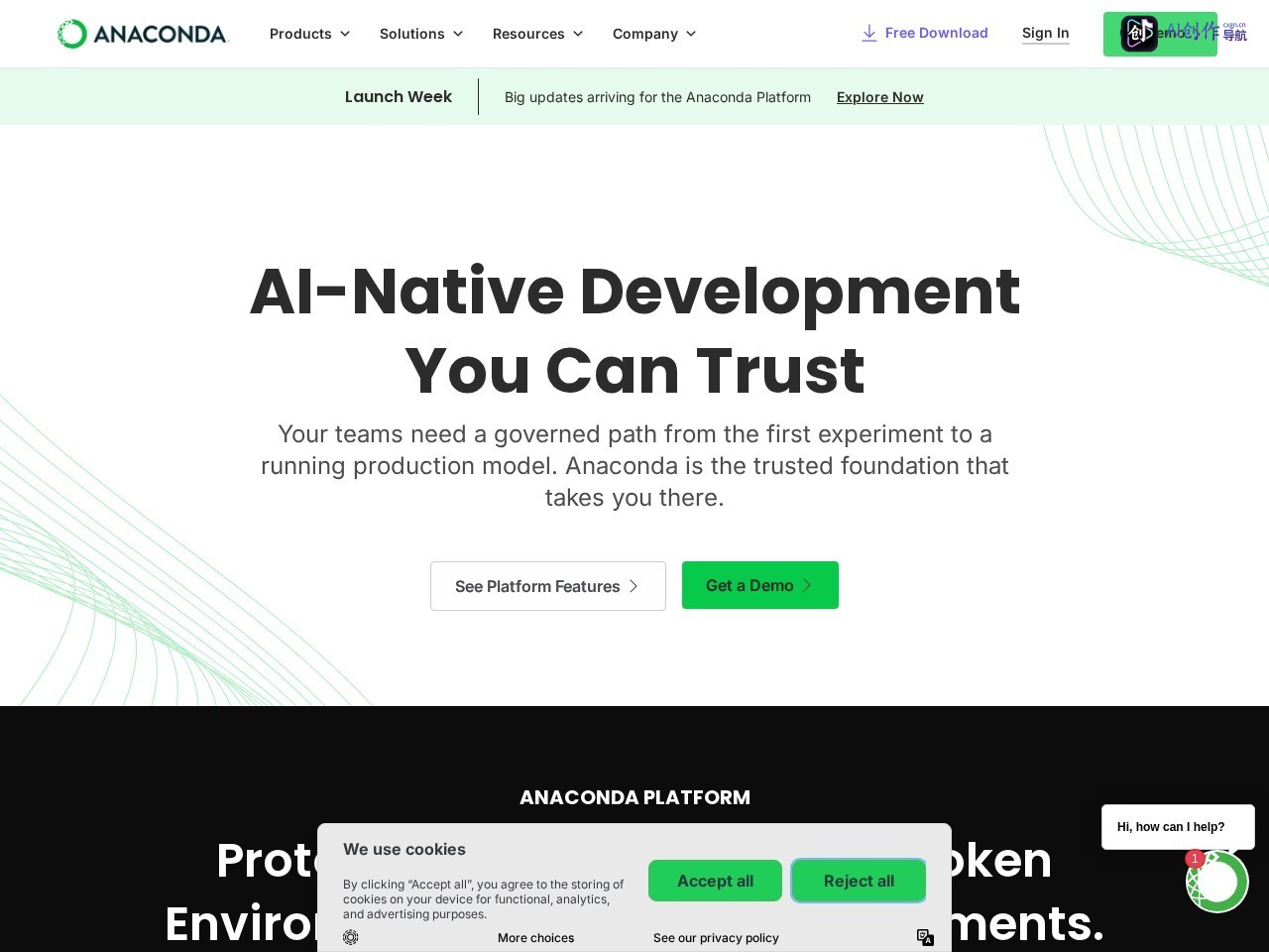 Anaconda 网站截图