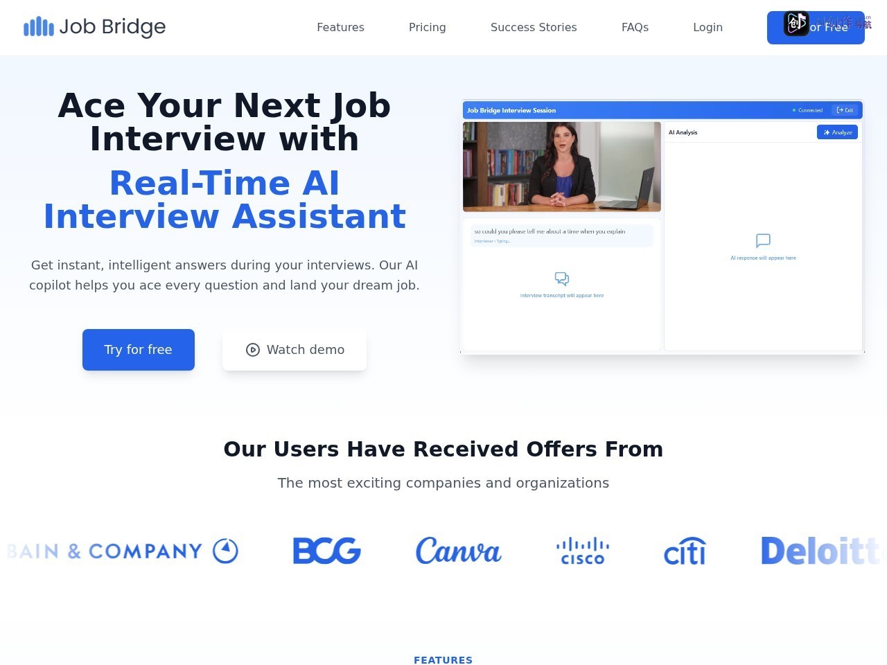 JobBridge 网站截图
