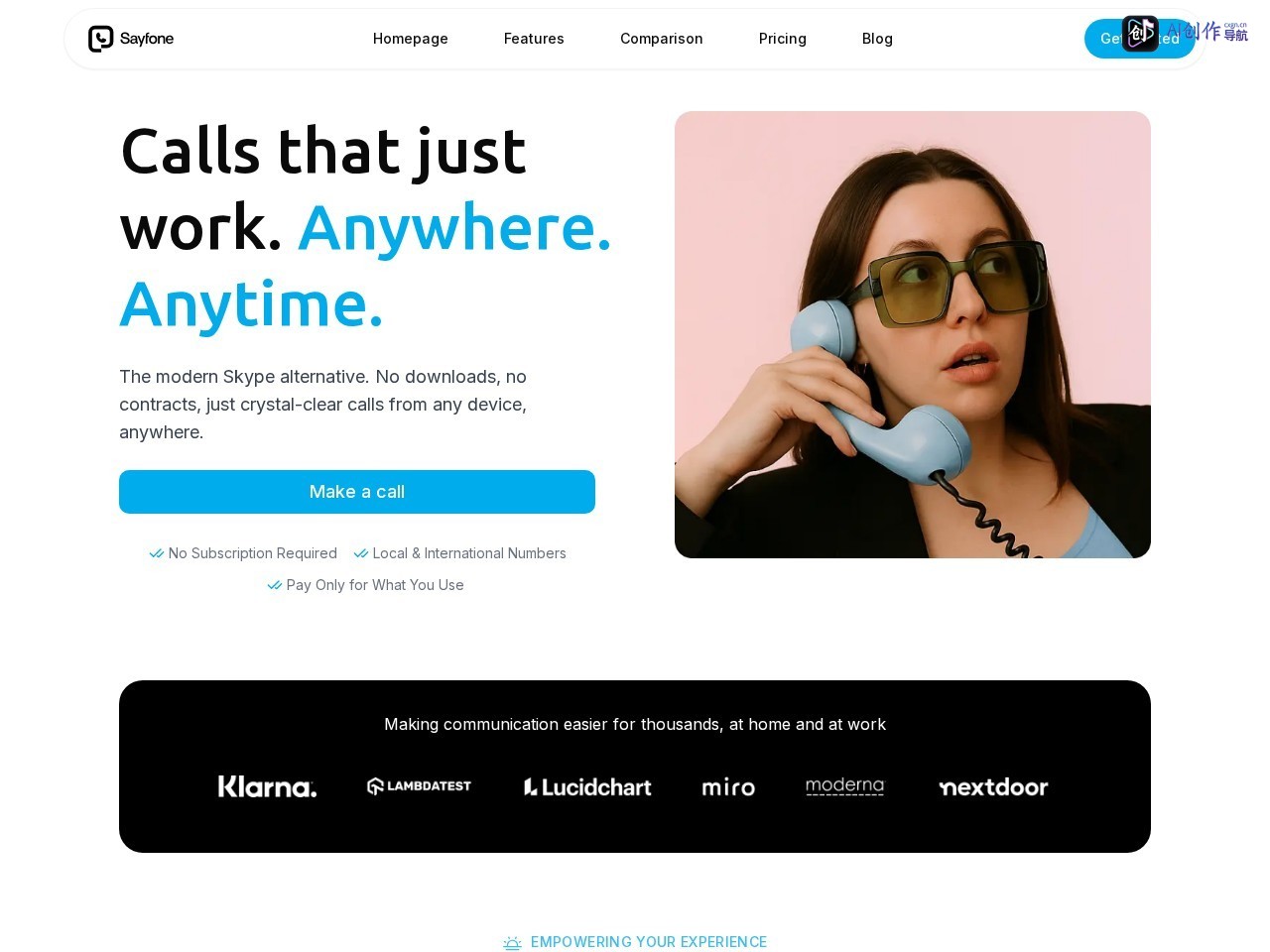 Sayfone 网站截图