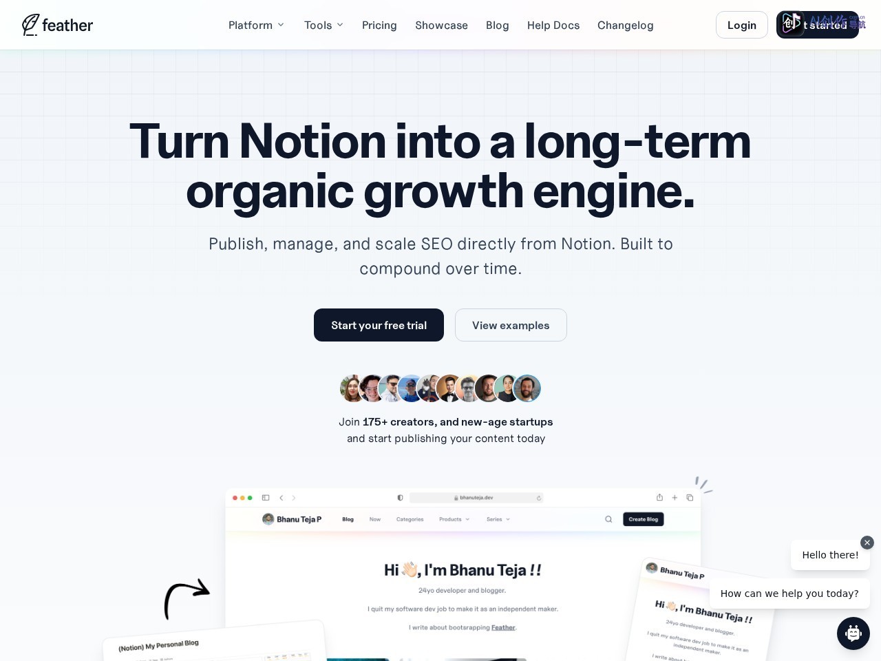 Feather 网站截图