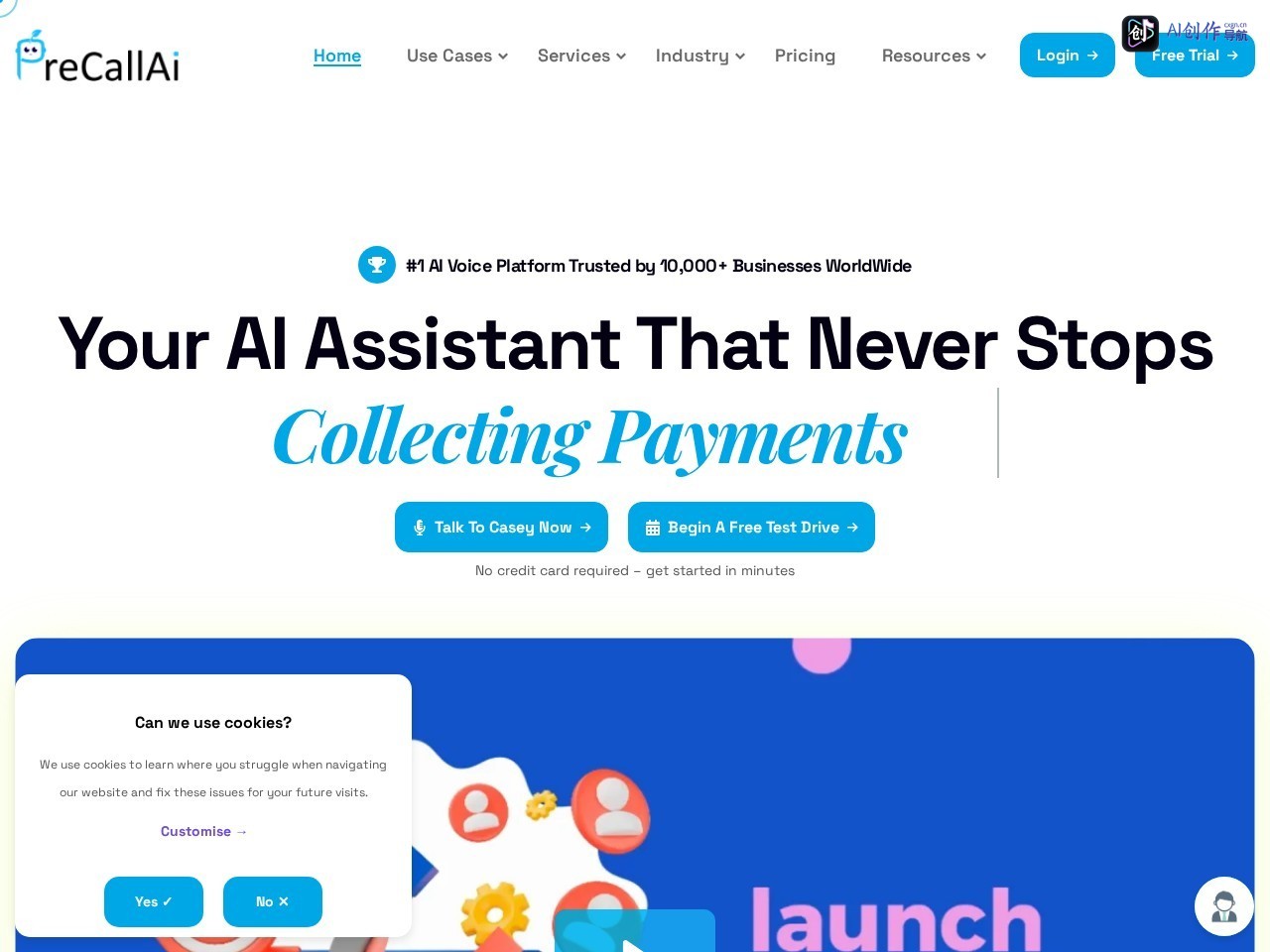 PreCallAI 网站截图