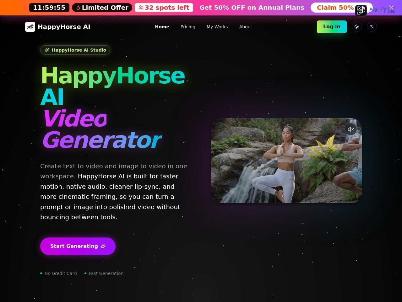 HappyHorse AI 网站截图