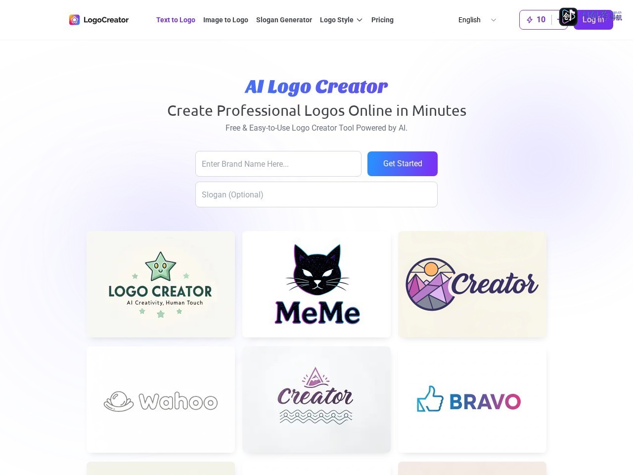 The Logo Creator AI 网站截图