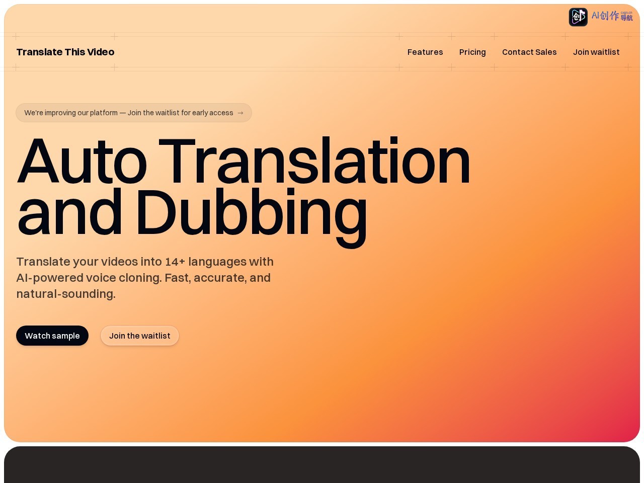 Translate This Video 网站截图