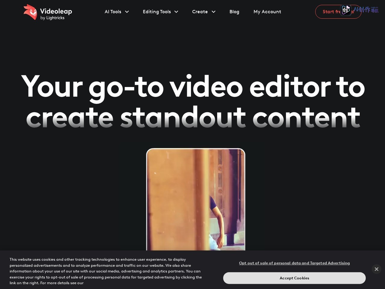 Videoleap 网站截图