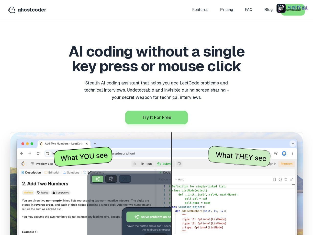 Ghostcoder 网站截图