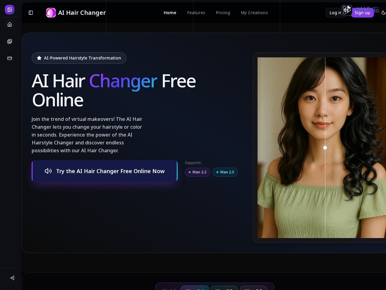 AI Hair Changer 网站截图