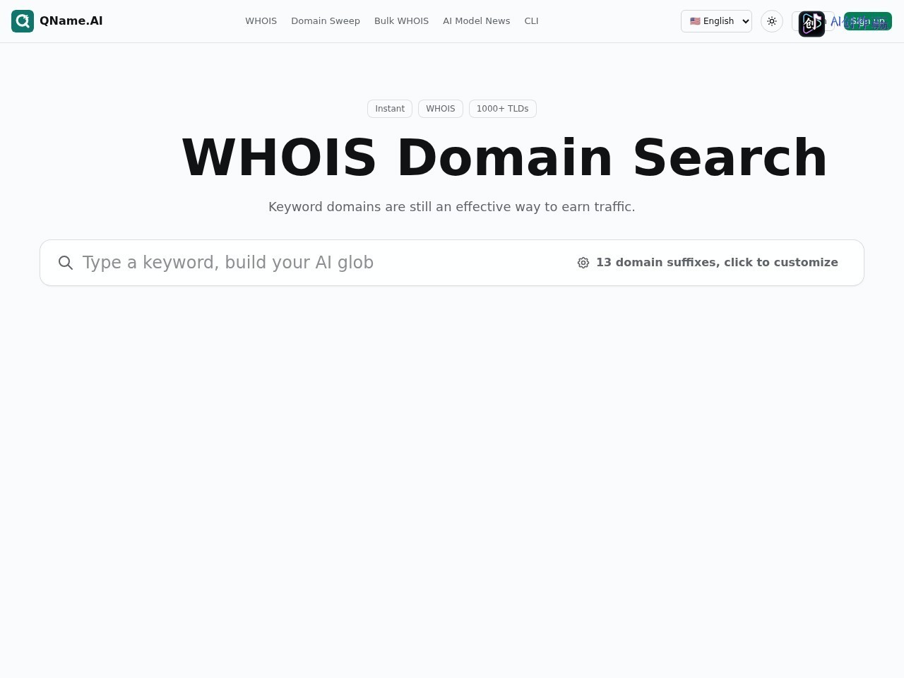QName.AI 网站截图
