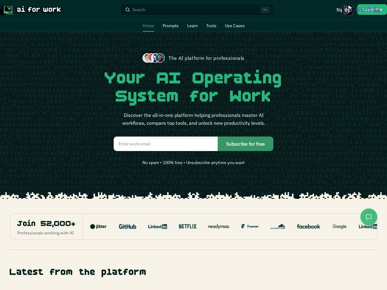 AI for Work 网站截图