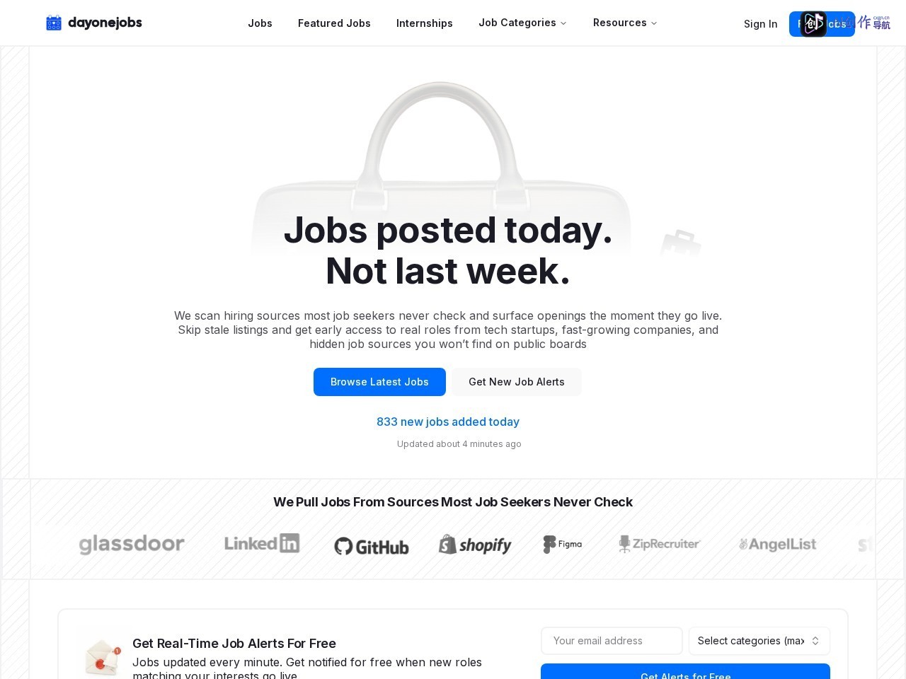 DayOneJobs 网站截图
