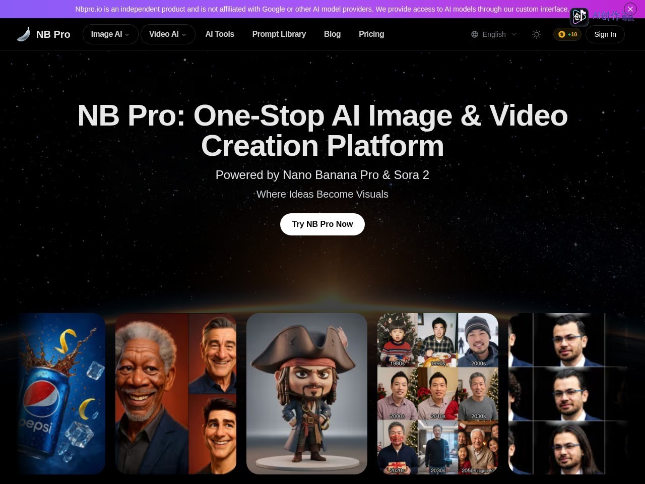 NB Pro 网站截图