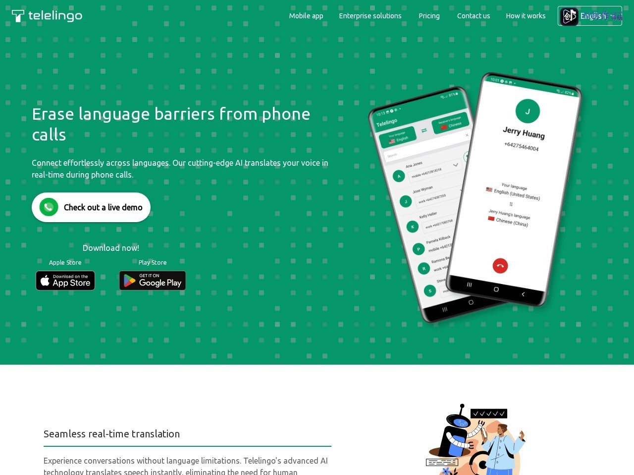 Telelingo 网站截图