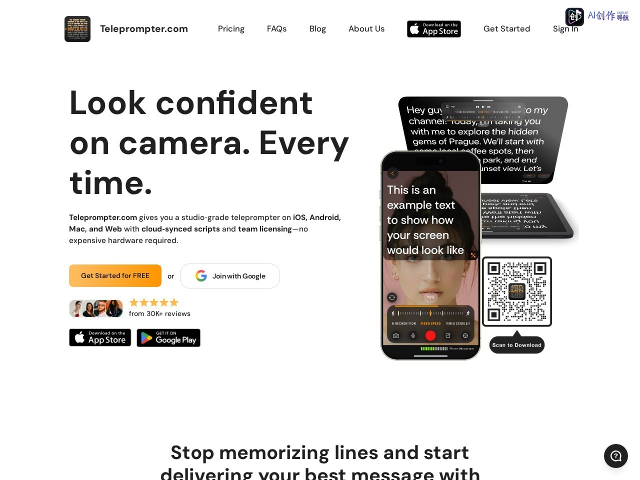 Teleprompter.com 网站截图