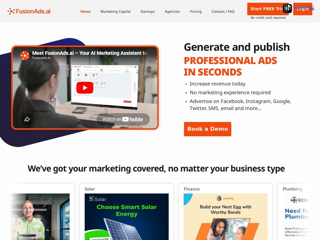 FusionAds.ai 网站截图