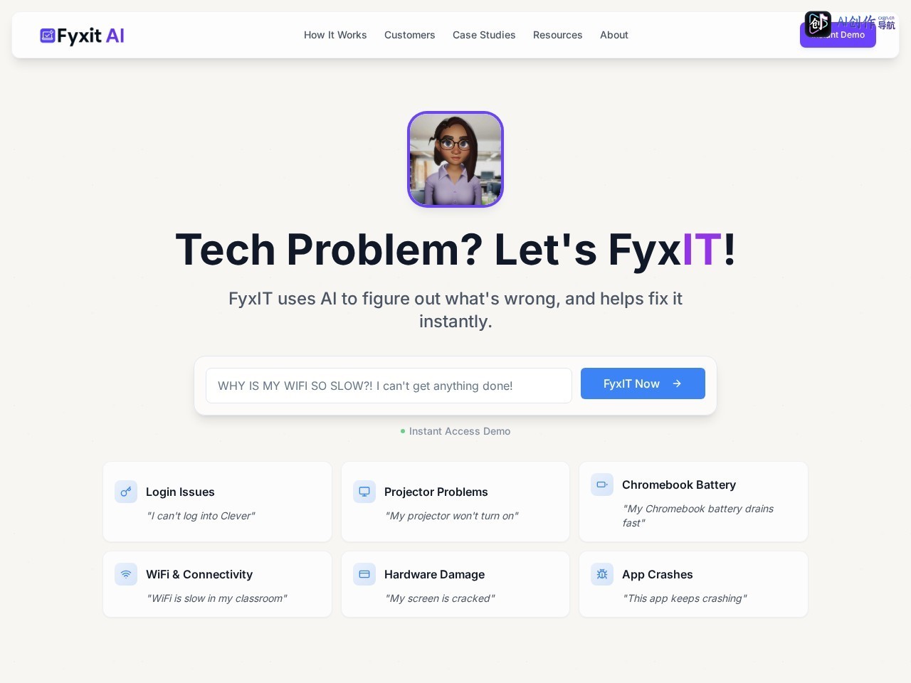 FyxIT AI 网站截图