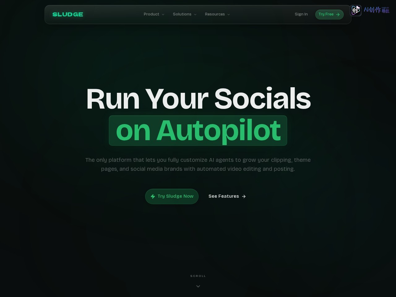 Sludge AI 网站截图