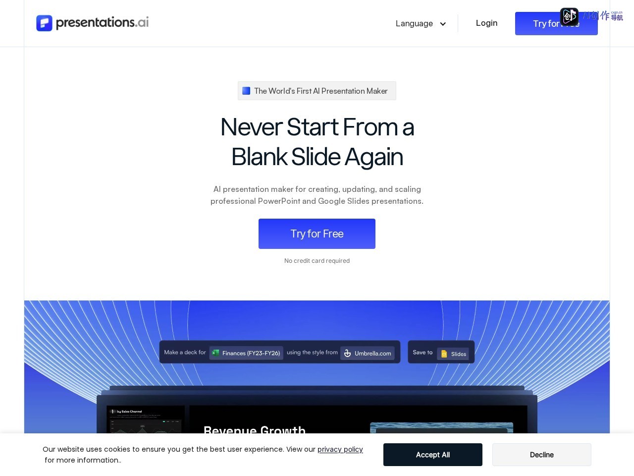 Presentations.AI 网站截图