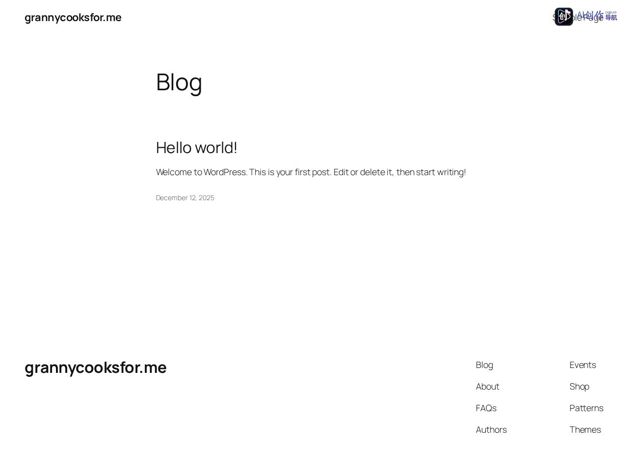 grannycooksfor.me 网站截图