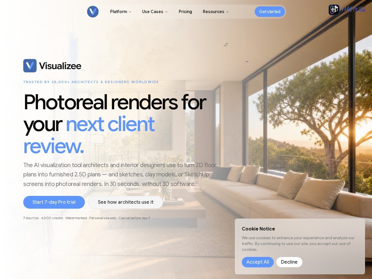 Visualizee.ai 网站截图