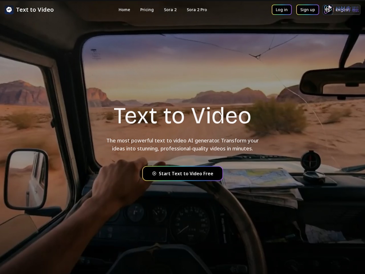 Text to Video Generator 网站截图