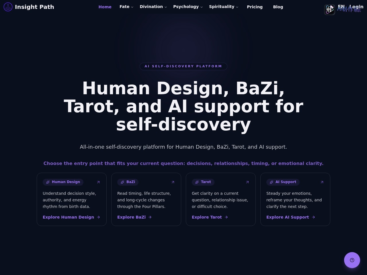 Human Insight Path 网站截图