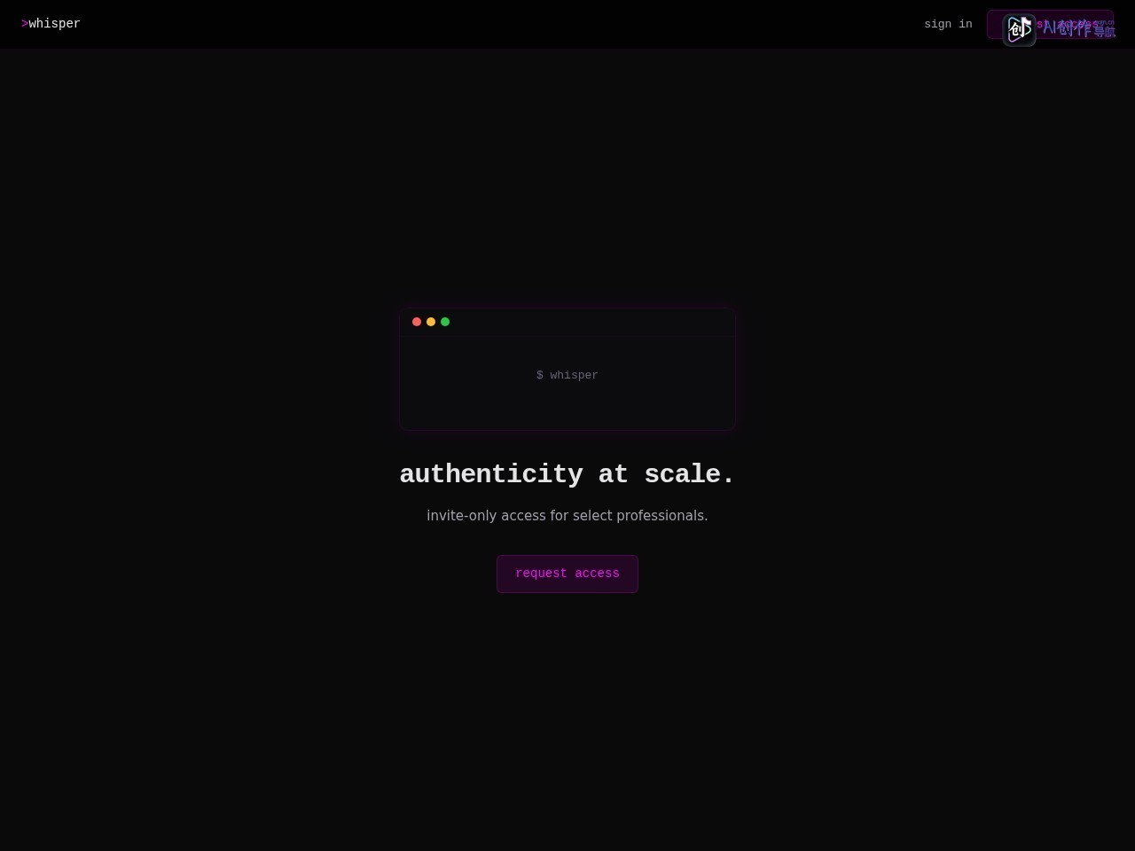 Whisper 网站截图