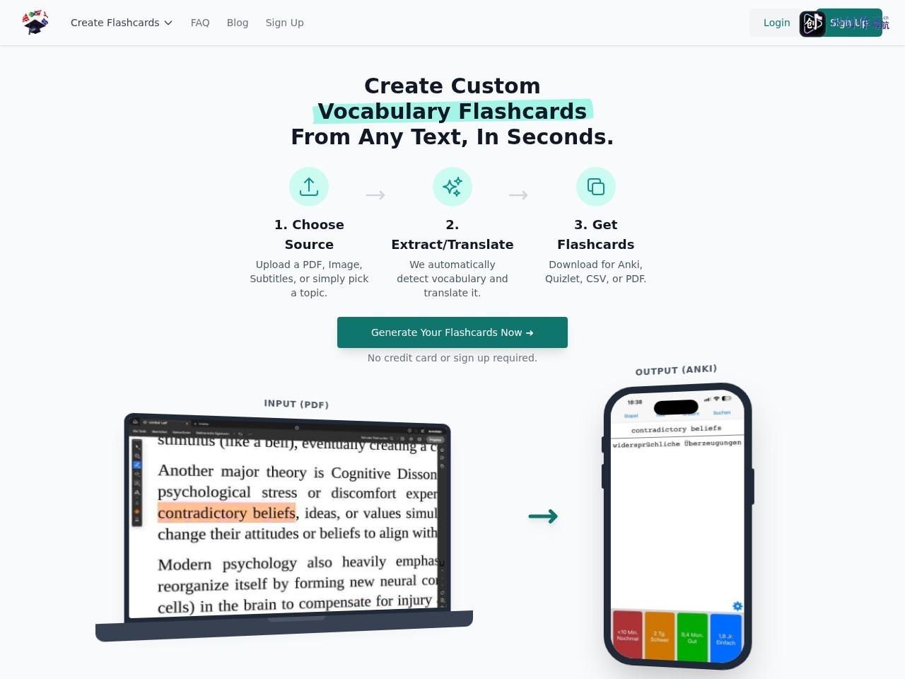 VocabGenerator 网站截图