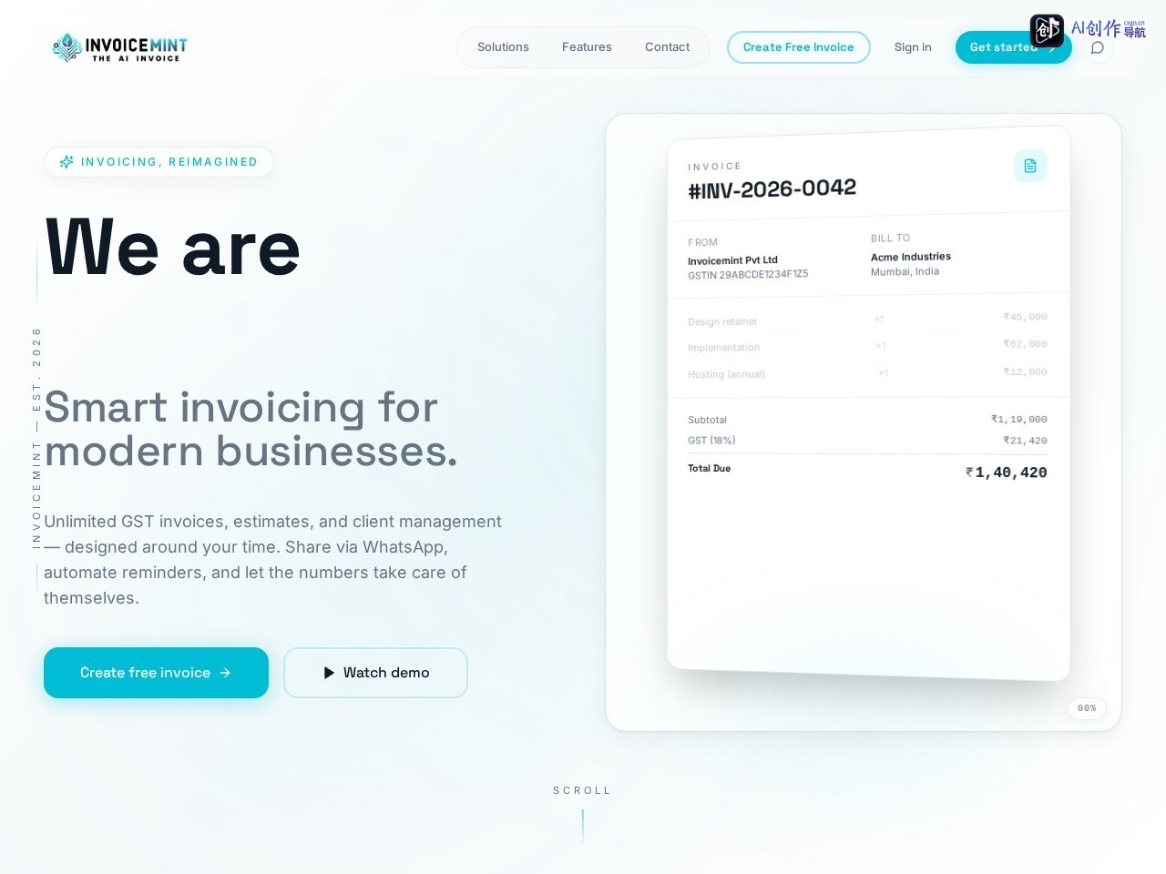 Invoicemint 网站截图
