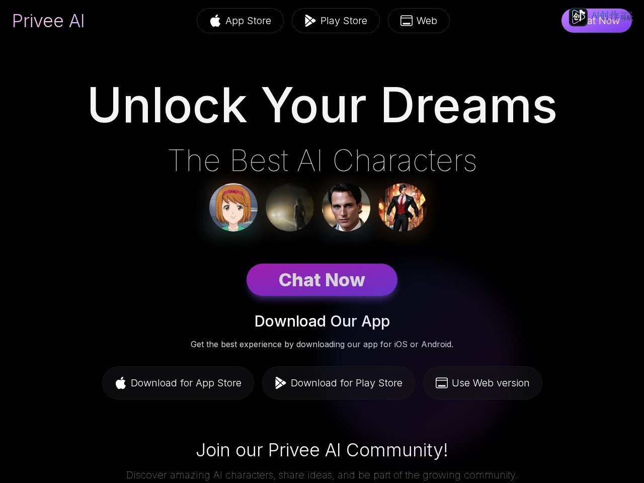 Privee AI 网站截图