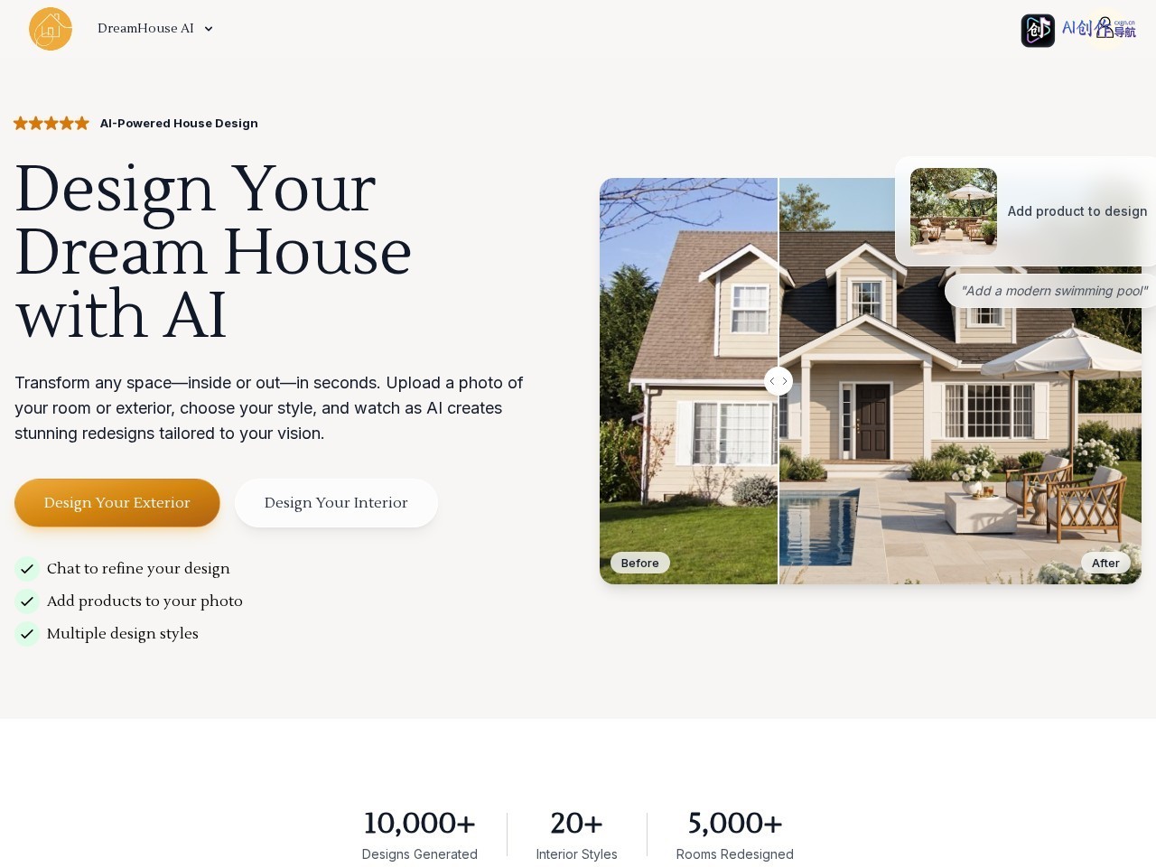 DreamHouse AI 网站截图
