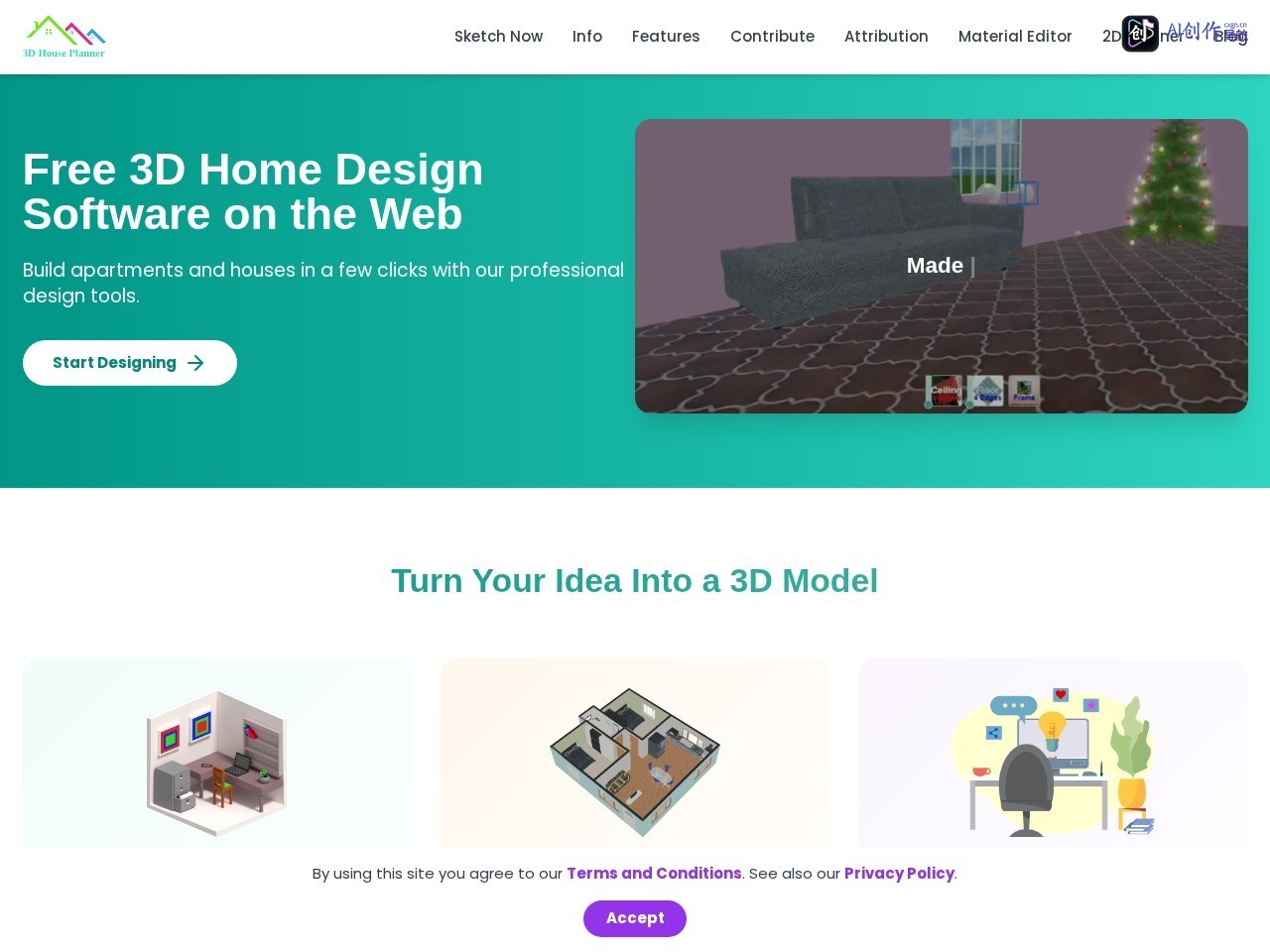 3D House Planner 网站截图
