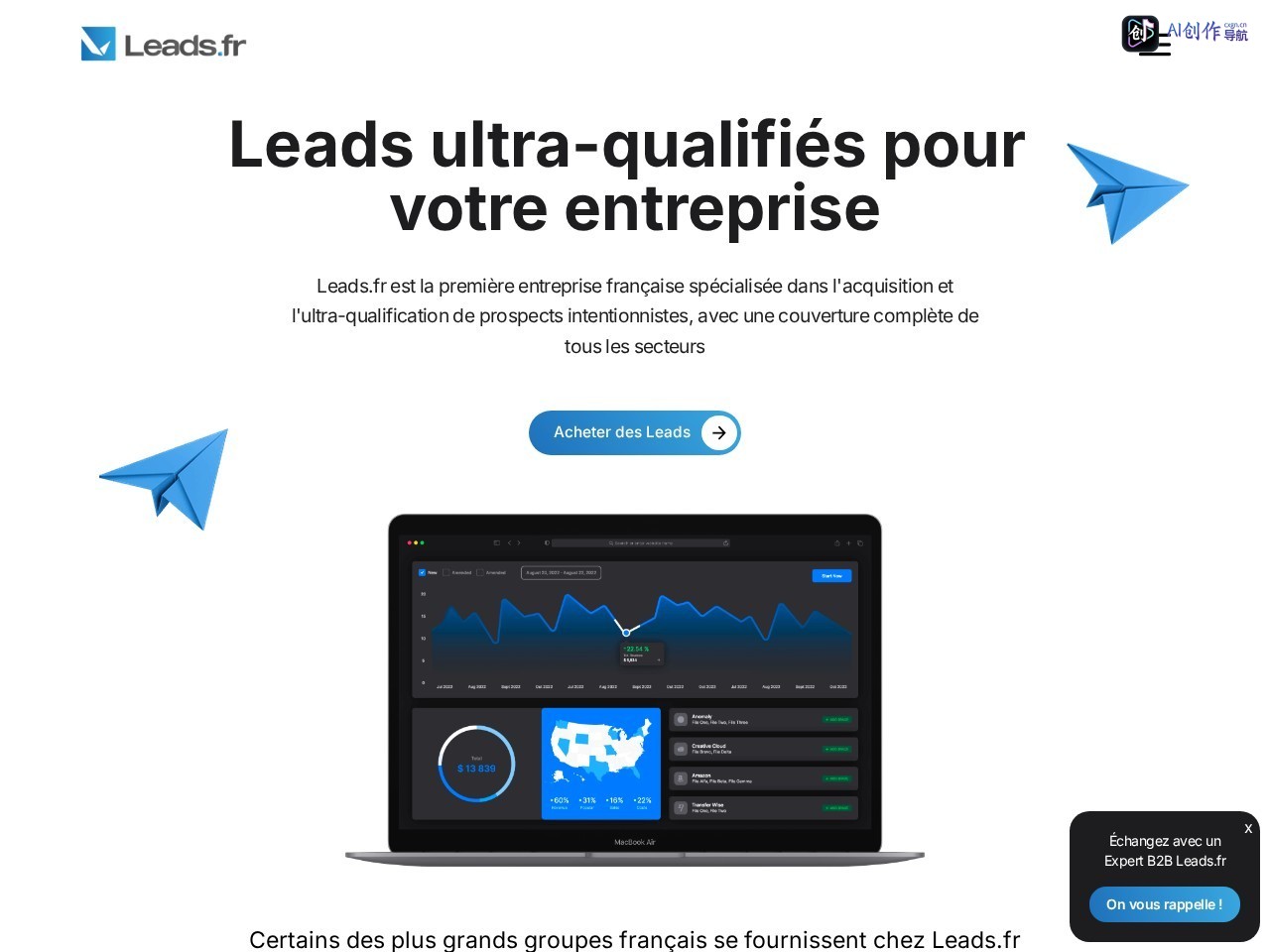 Leads.fr 网站截图