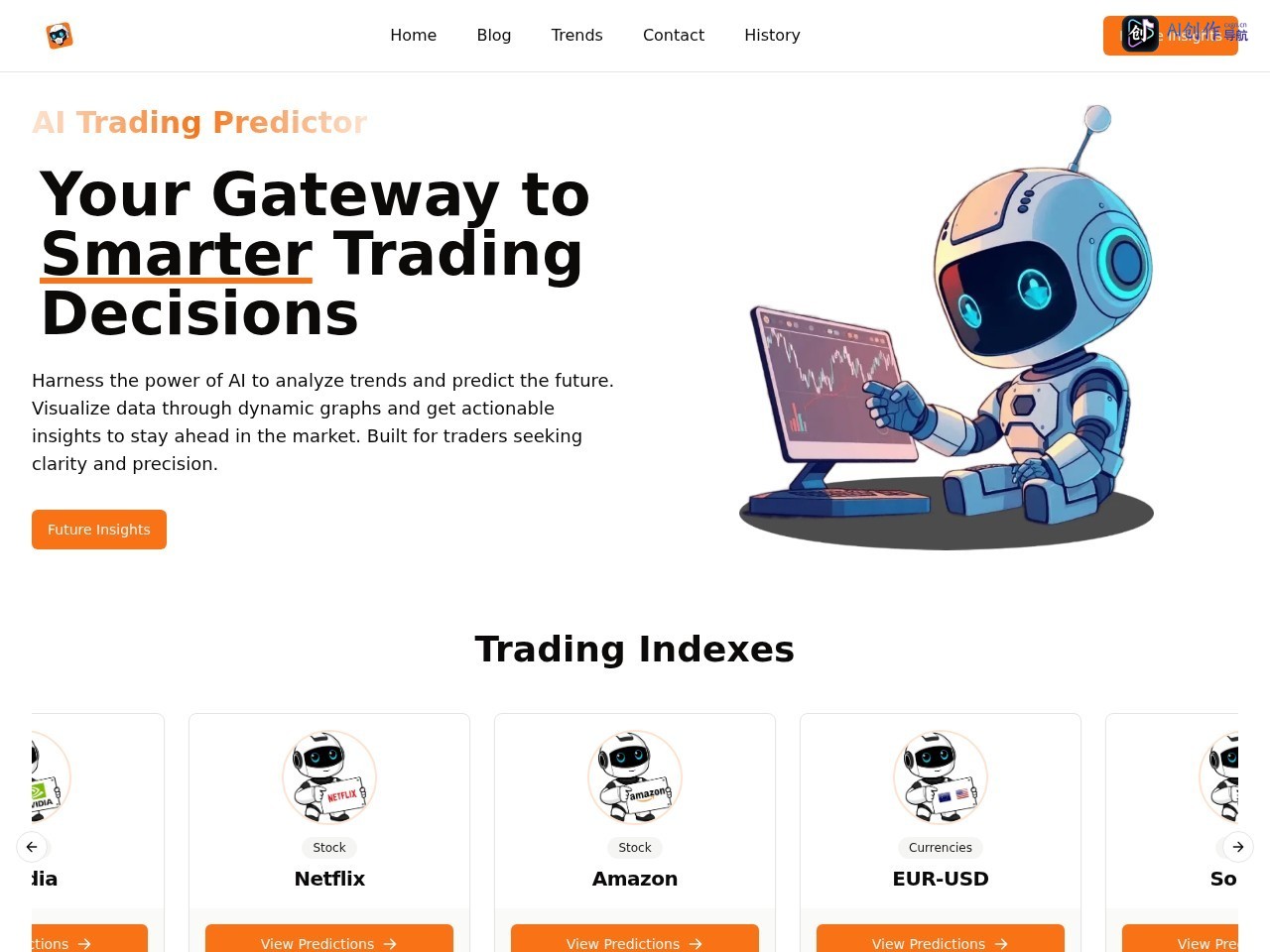 AI Trading Predictor 网站截图