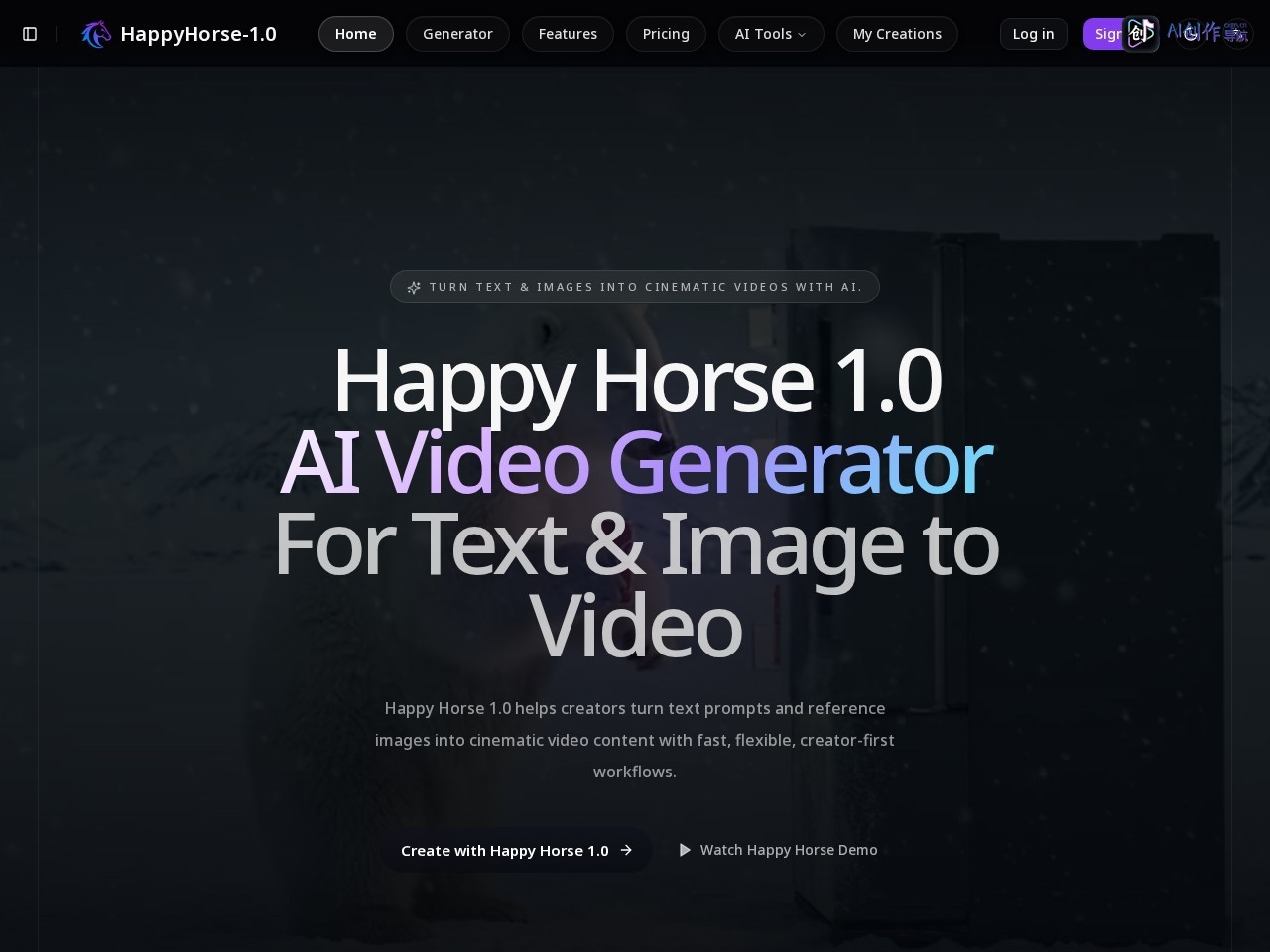 Happy Horse 1.0 网站截图