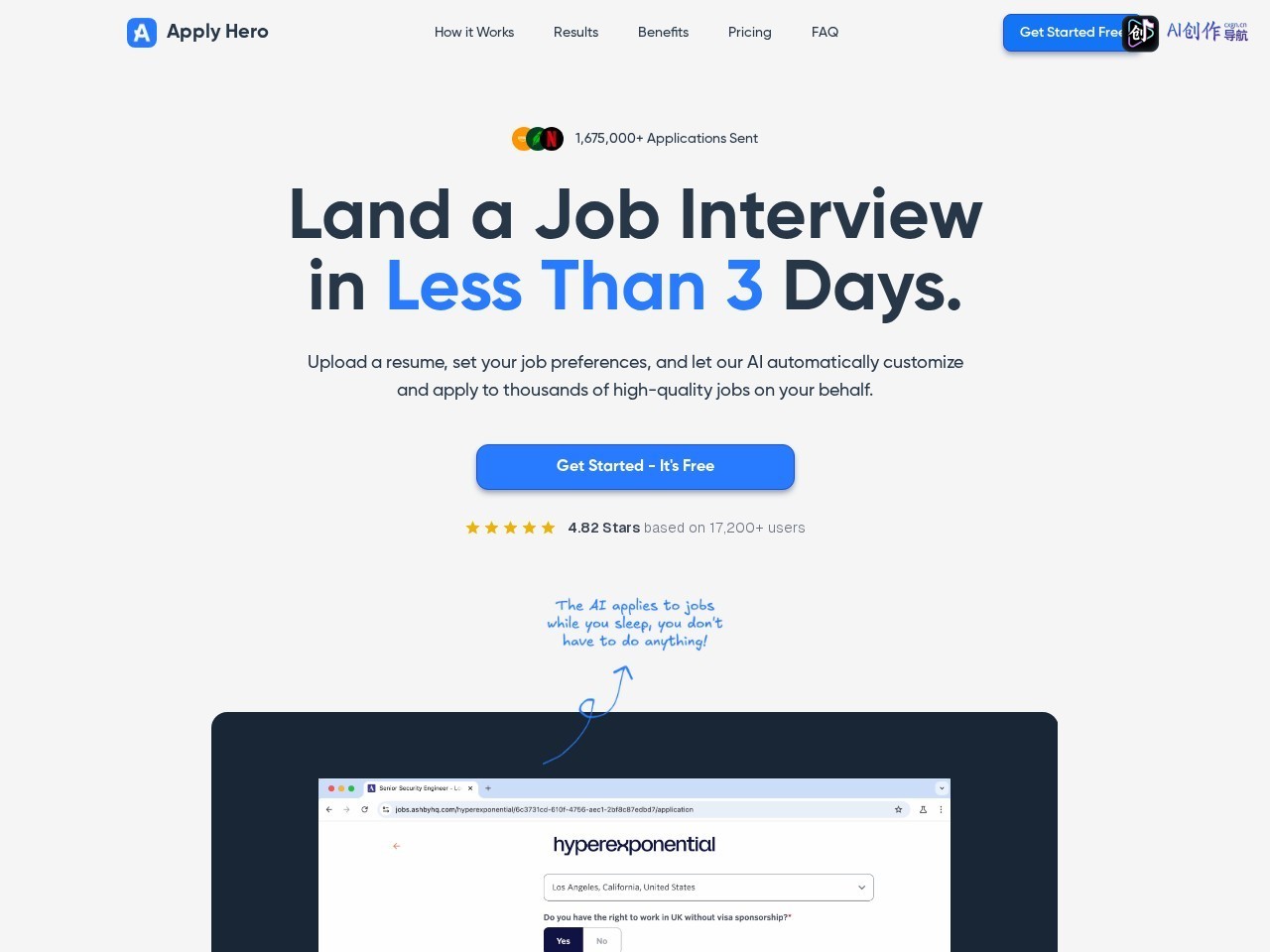 Apply Hero AI 网站截图