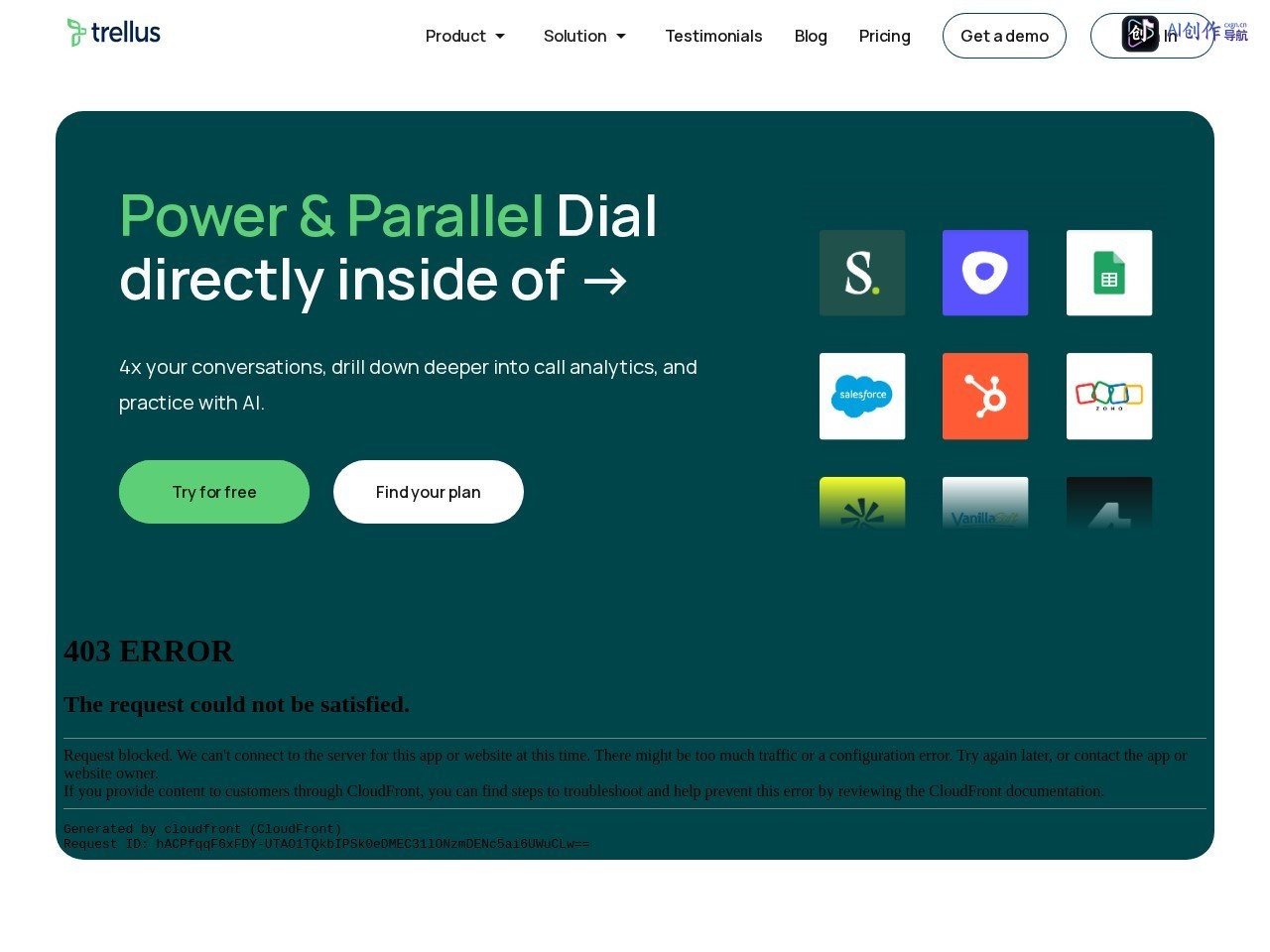 Trellus.ai 网站截图
