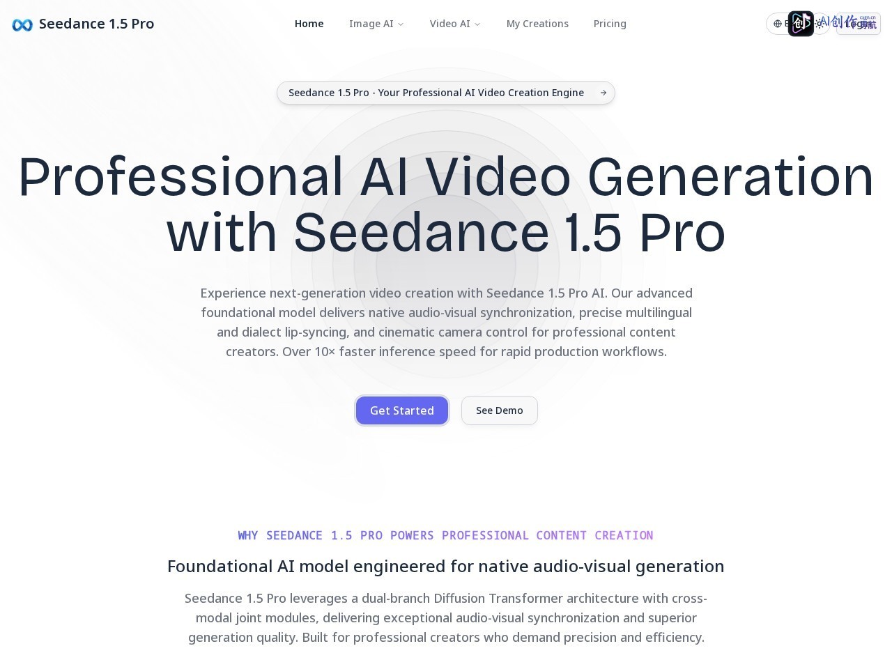 Seedance 1.5 Pro 网站截图