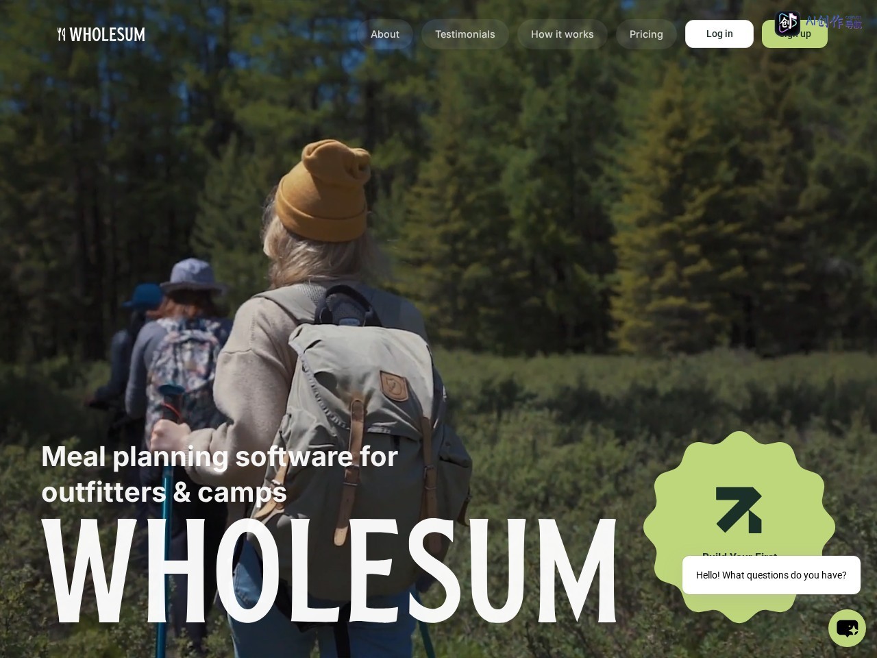 Wholesum 网站截图
