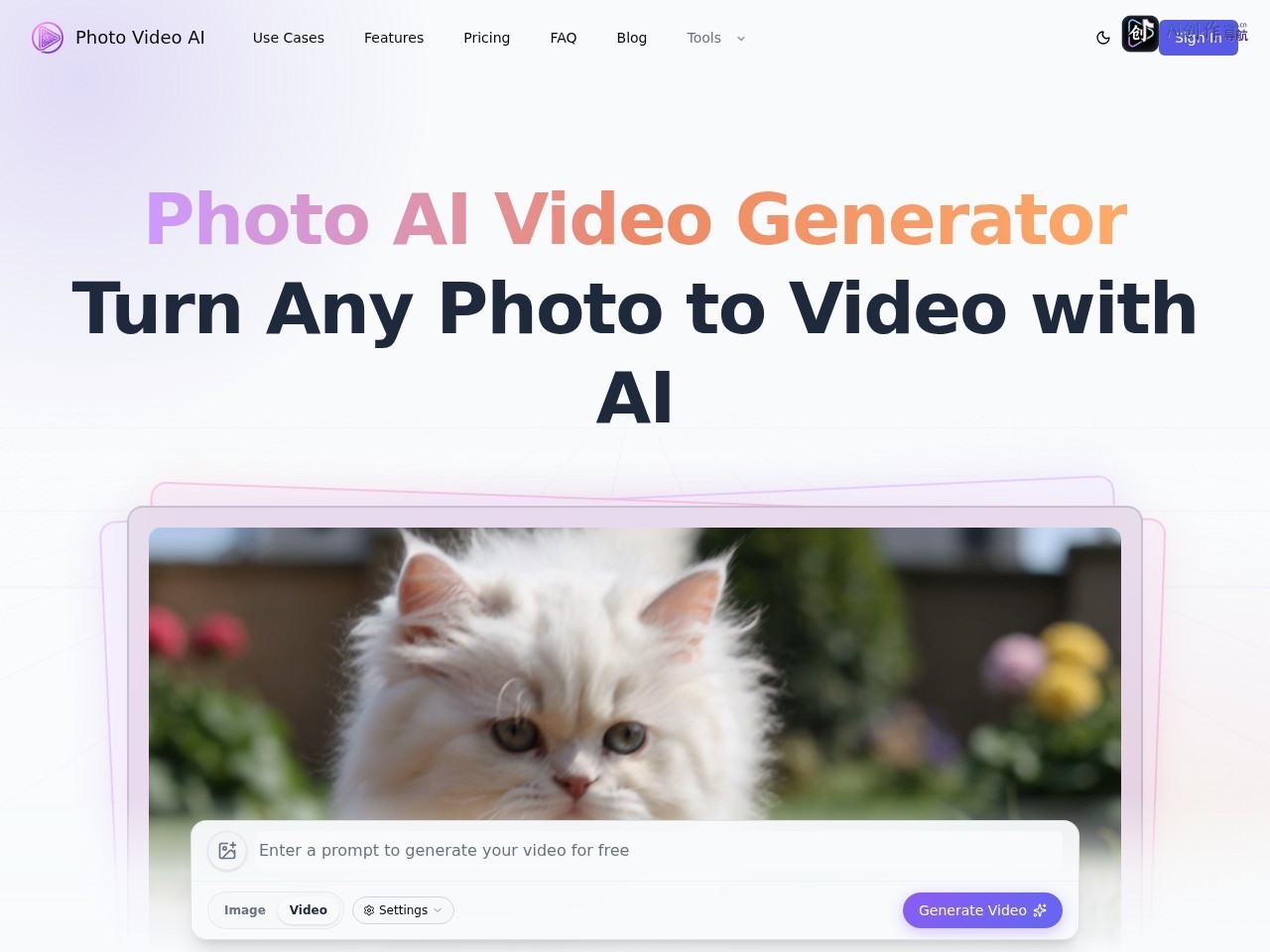 Photo AI Video Generator 网站截图