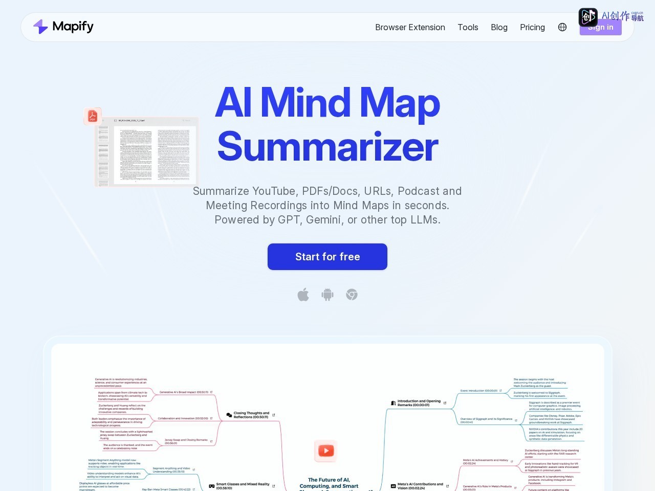 ChatMind 网站截图