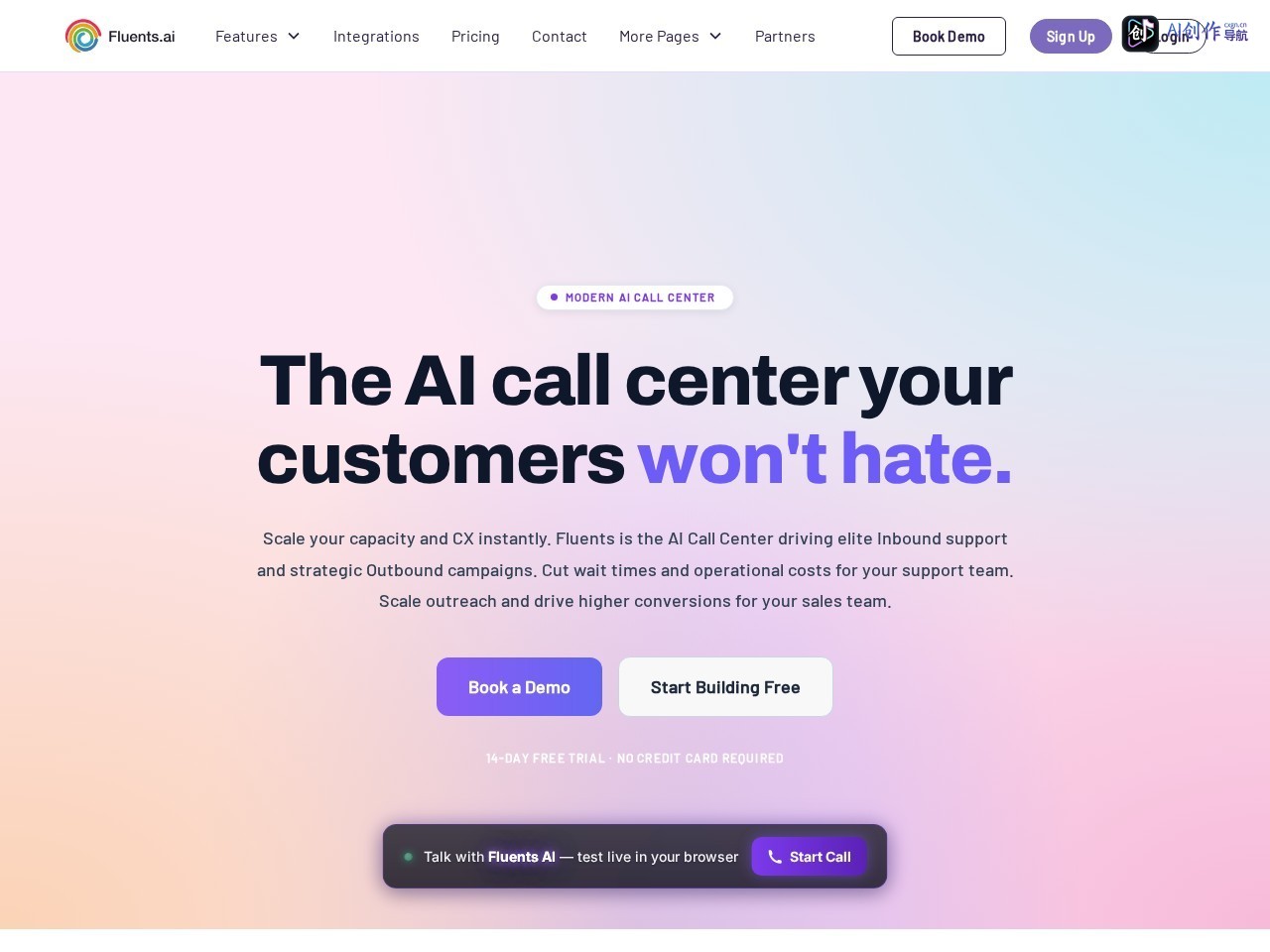 Fluents.ai 网站截图