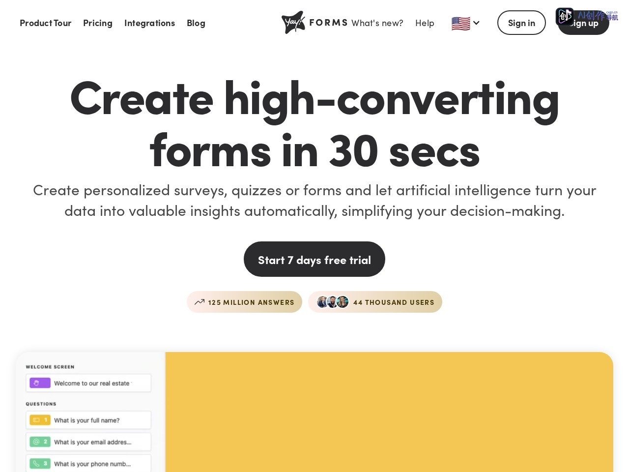 Yay! Forms 网站截图
