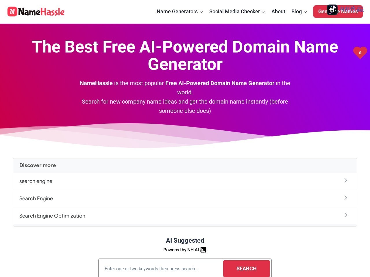 NameHassle 网站截图