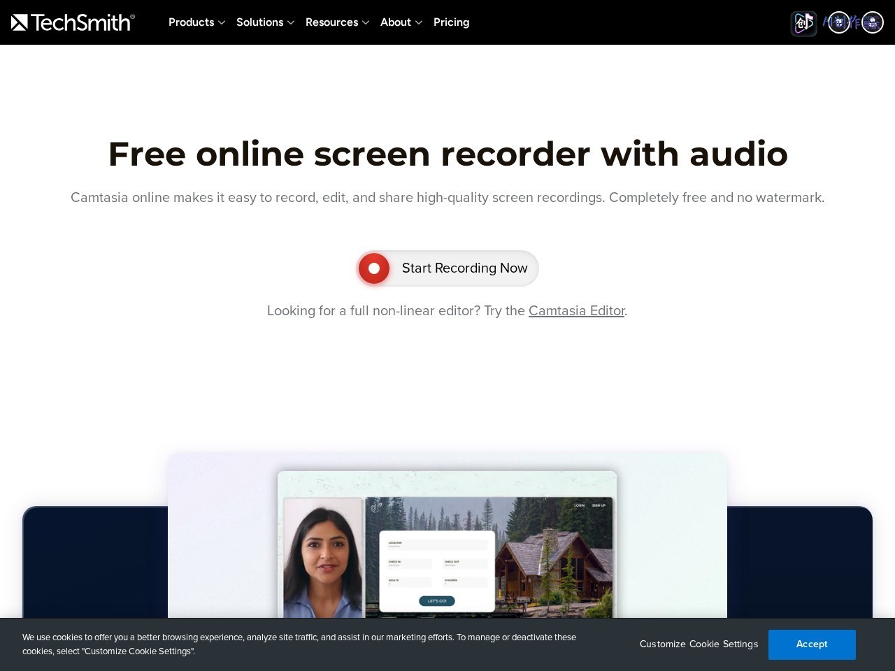 TechSmith Free Online Screen Recorder 网站截图