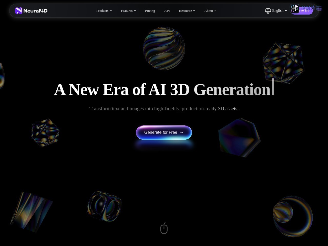 Neural4D 网站截图