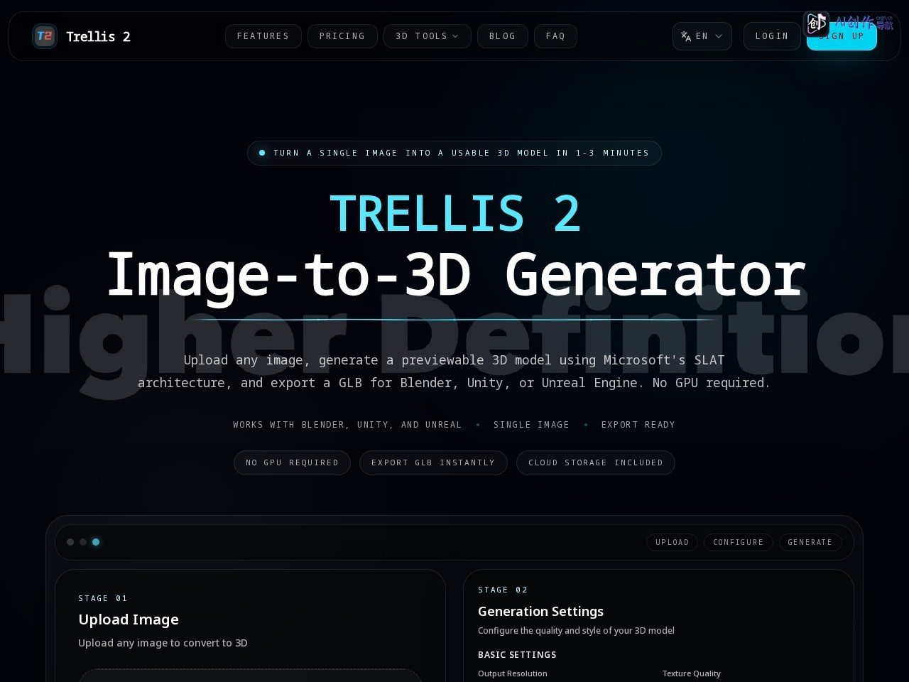 Trellis 2 网站截图