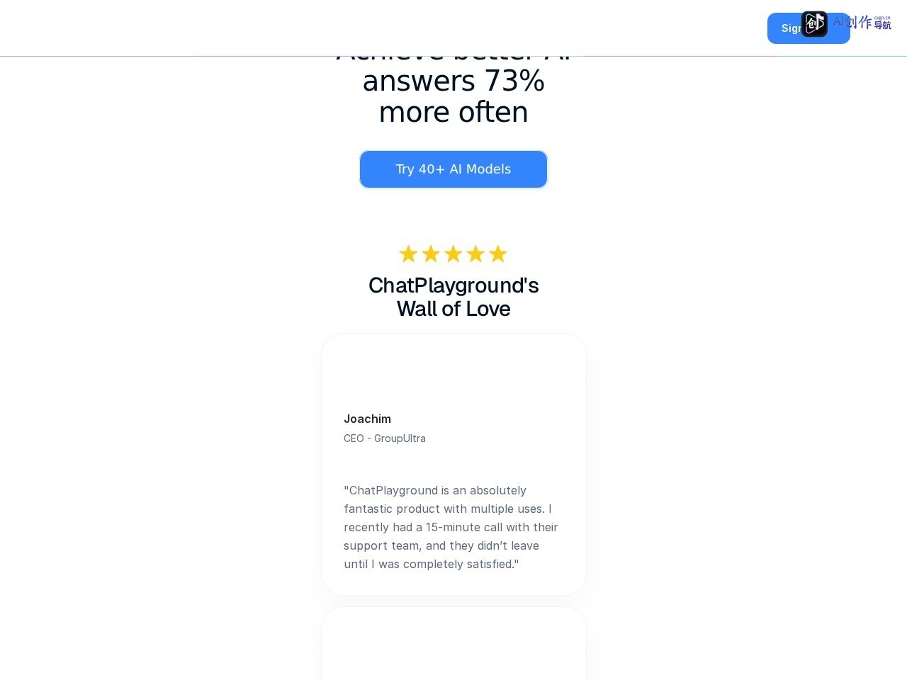 ChatPlayground 网站截图