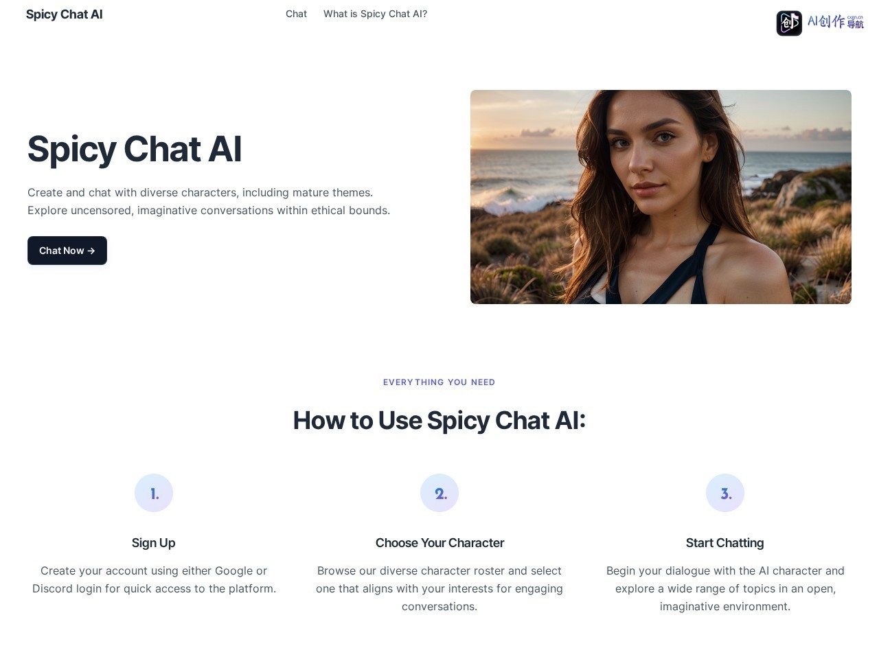 Spicy Chat AI 网站截图