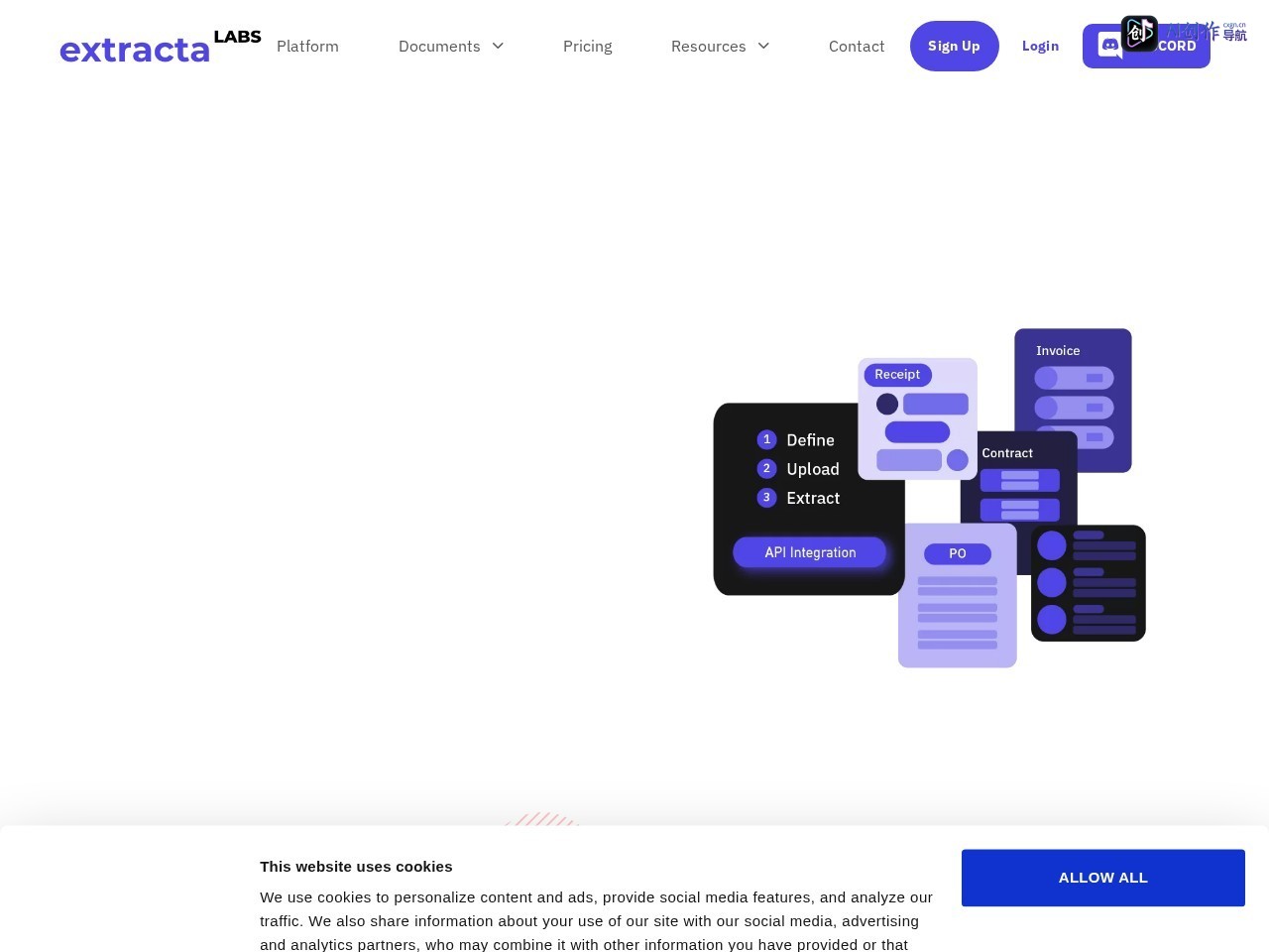 Extracta LABS 网站截图